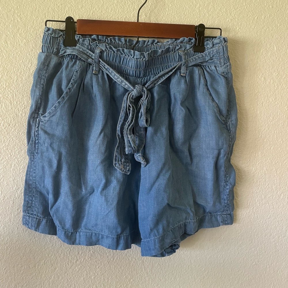 Knox Rose Soft Paperbag Denim Shorts